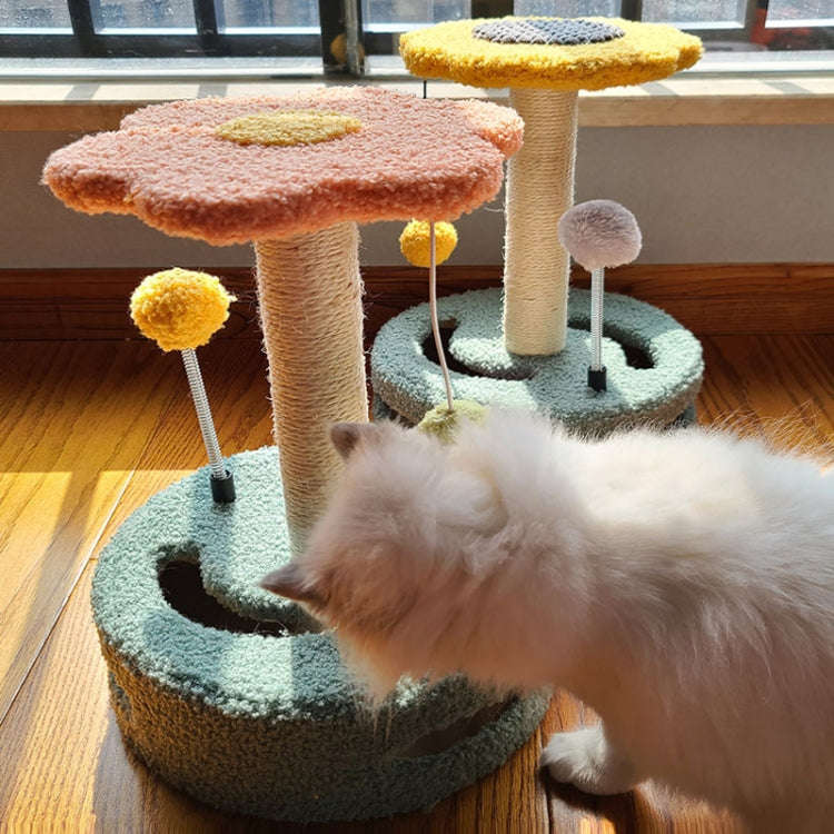 Cat Climbing Rack Small Turntable Cat Scratching Board Toy, Turntable Pink