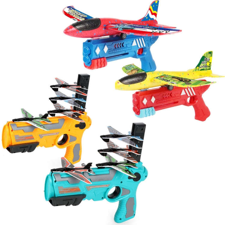 BY-0212 Foam Plane Hand Throw Catapult Aircraft Launcher Glider Model, Blue Catapult + 4 x Planes...