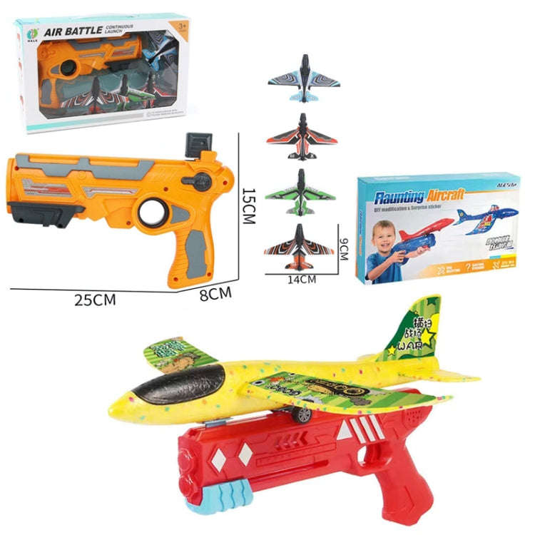 BY-0212 Foam Plane Hand Throw Catapult Aircraft Launcher Glider Model, Blue Catapult + 4 x Planes...