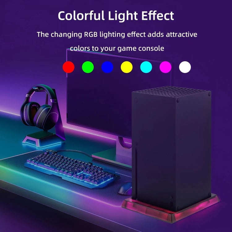 Game Console Symphony Cooling Base For Microsoft XBOX Series X/S, RGB Cooling Base