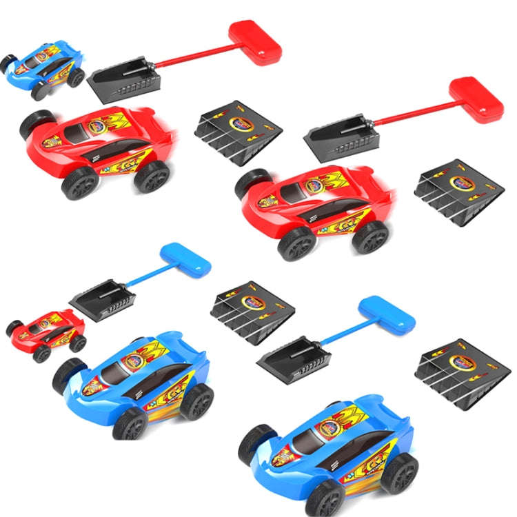 Pedal Catapult Launch Aerodynamic Car Parent-child Outdoor Competitive Racing, Red, Red + Blue Ca...