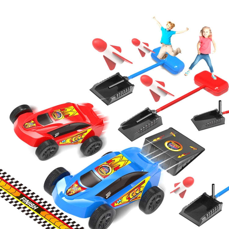 Pedal Catapult Launch Aerodynamic Car Parent-child Outdoor Competitive Racing, Red, Red + Blue Ca...
