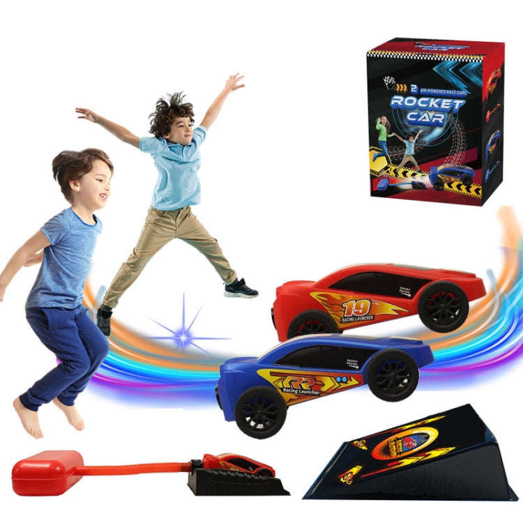 Pedal Catapult Launch Aerodynamic Car Parent-child Outdoor Competitive Racing, Red, Red + Blue Ca...