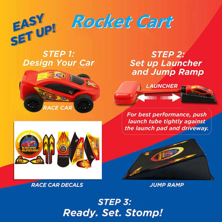 Pedal Catapult Launch Aerodynamic Car Parent-child Outdoor Competitive Racing, Red, Red + Blue Ca...