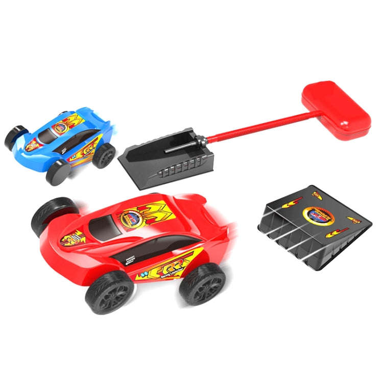 Pedal Catapult Launch Aerodynamic Car Parent-child Outdoor Competitive Racing, Red, Red + Blue Ca...
