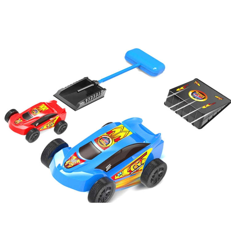 Pedal Catapult Launch Aerodynamic Car Parent-child Outdoor Competitive Racing, Red, Red + Blue Ca...