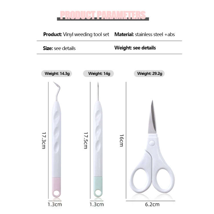 Vinyl Weeding Tool Set DIY Silhouette Embossed Engraving Tool, 5 In 1, 5 In 1+Cutting Pad, 5 In 1...