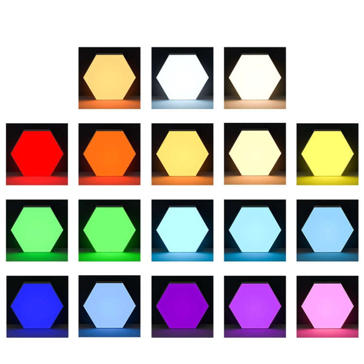 LED Quantum Honeycomb Night Light RGB Atmosphere Decorative Light, Style:, USB Touch Colorful, US...