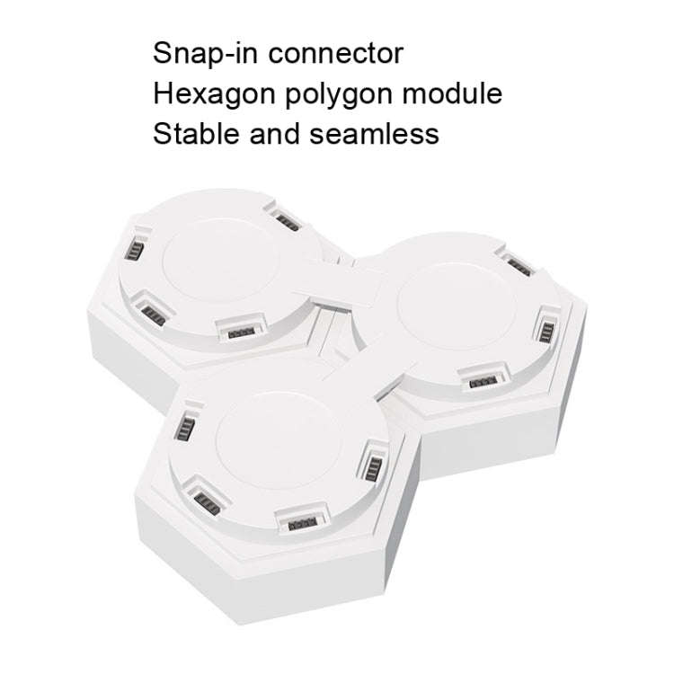 LED Quantum Honeycomb Night Light RGB Atmosphere Decorative Light, Style:, USB Touch Colorful, US...