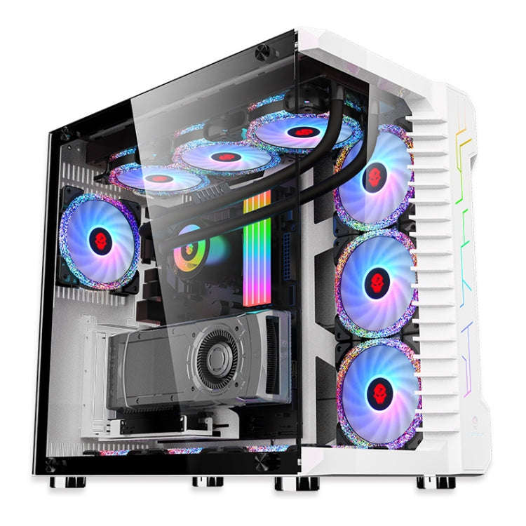 Computer CPU RGB luminous Radiator, 1 Fan+Remote Control, 2 Fans+Remote Control, 3 Fans+Remote Co...