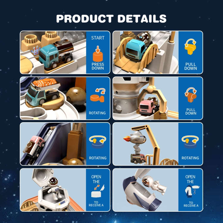 Space Rocket Rail Car Train Track Toys for Kids  Mechanical Adventure ,Style:, Rocket Model With ...