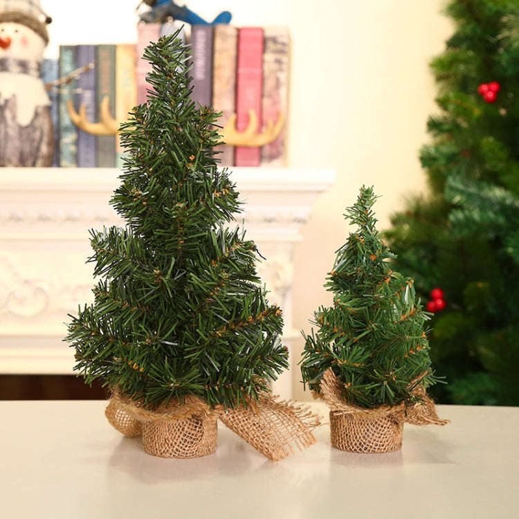 Hemp Bottom Mini Christmas Tree Shopping Mall Window Desktop Decoration, Size:, A-S11 20cm, A-S10...