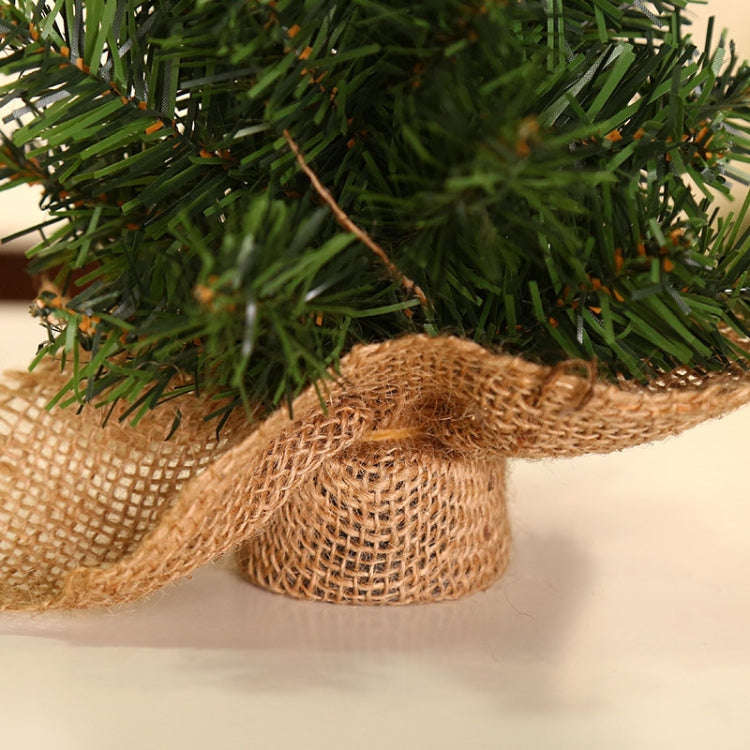 Hemp Bottom Mini Christmas Tree Shopping Mall Window Desktop Decoration, Size:, A-S11 20cm, A-S10...