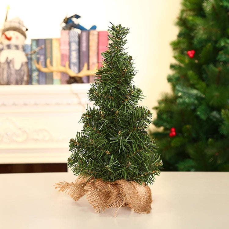Hemp Bottom Mini Christmas Tree Shopping Mall Window Desktop Decoration, Size:, A-S11 20cm, A-S10...