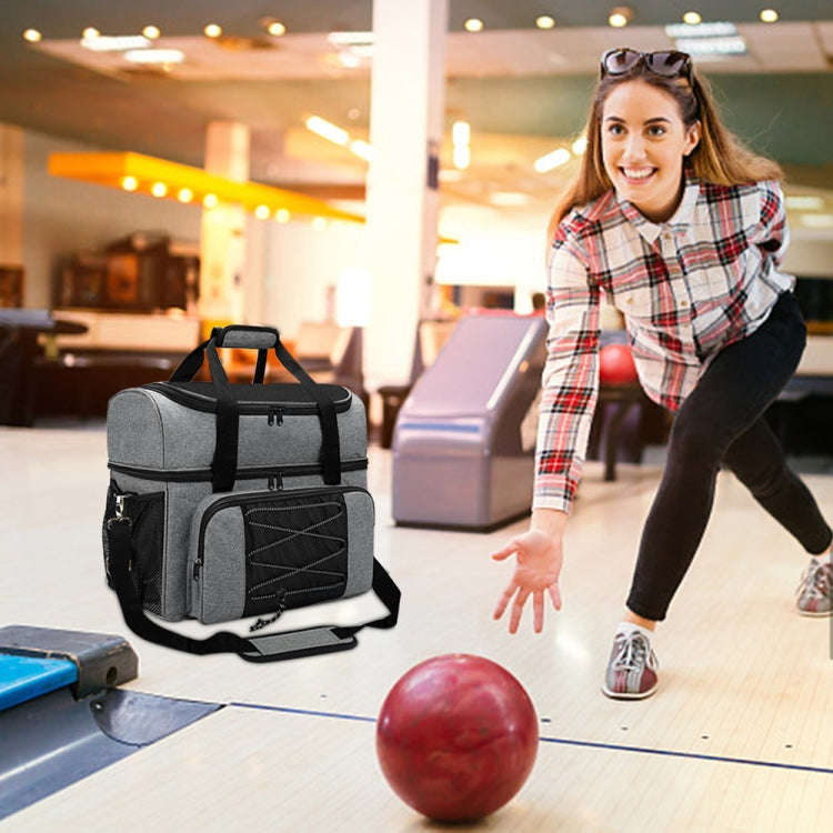 Bowling Tote Bag Portable Travel Sneaker Backpack, Bowling Tote Bag Grey