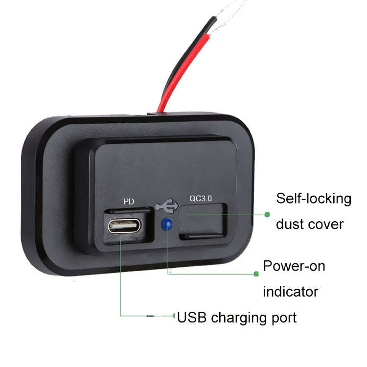 18W QC3.0 Fast Charge PD Car RV Boat Charger, 18W