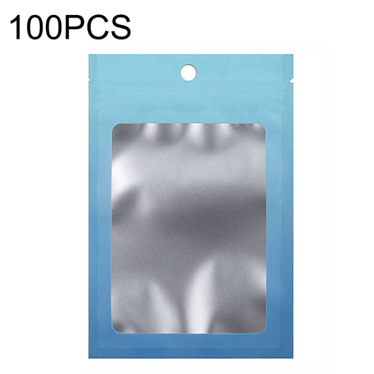 100PCS Aluminum Foil Ziplock Bag Jewelry Data Cable Sealed Packaging Bag, Size:, 7.5x10cm (Pink G...