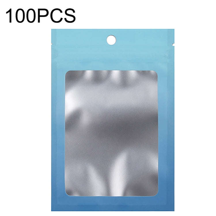 100PCS Aluminum Foil Ziplock Bag Jewelry Data Cable Sealed Packaging Bag, Size:, 7.5x10cm (Pink G...