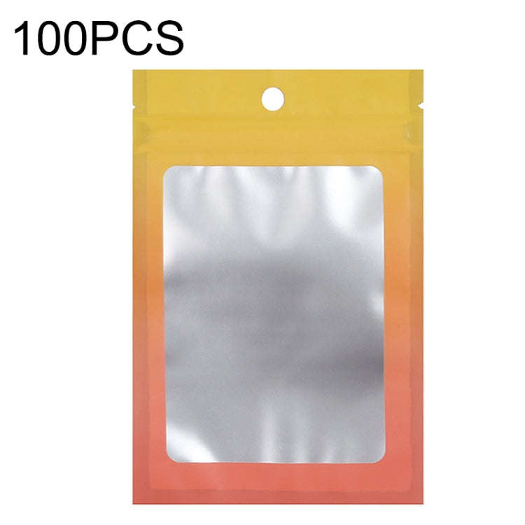 100PCS Aluminum Foil Ziplock Bag Jewelry Data Cable Sealed Packaging Bag, Size:, 7.5x10cm (Pink G...