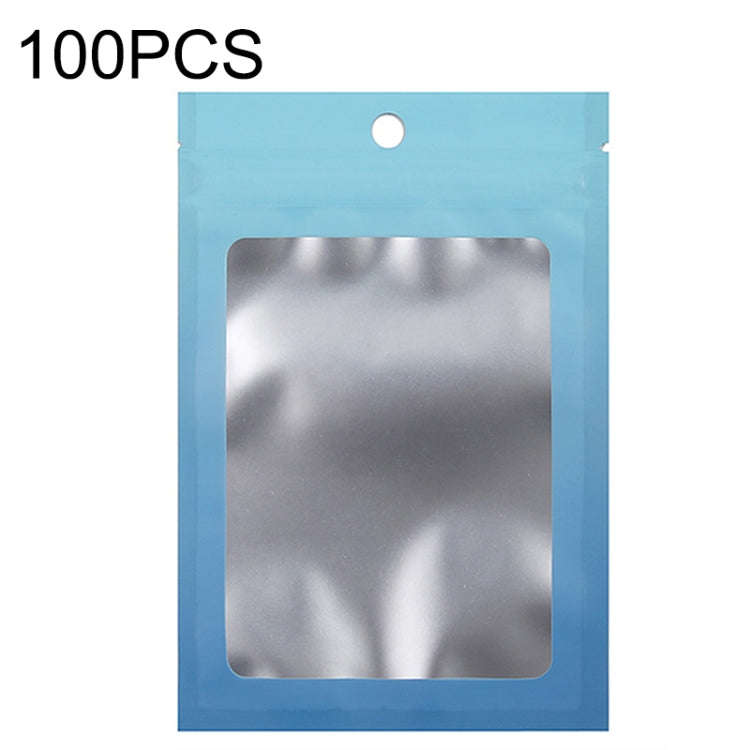 100PCS Aluminum Foil Ziplock Bag Jewelry Data Cable Sealed Packaging Bag, Size:, 7.5x10cm (Pink G...