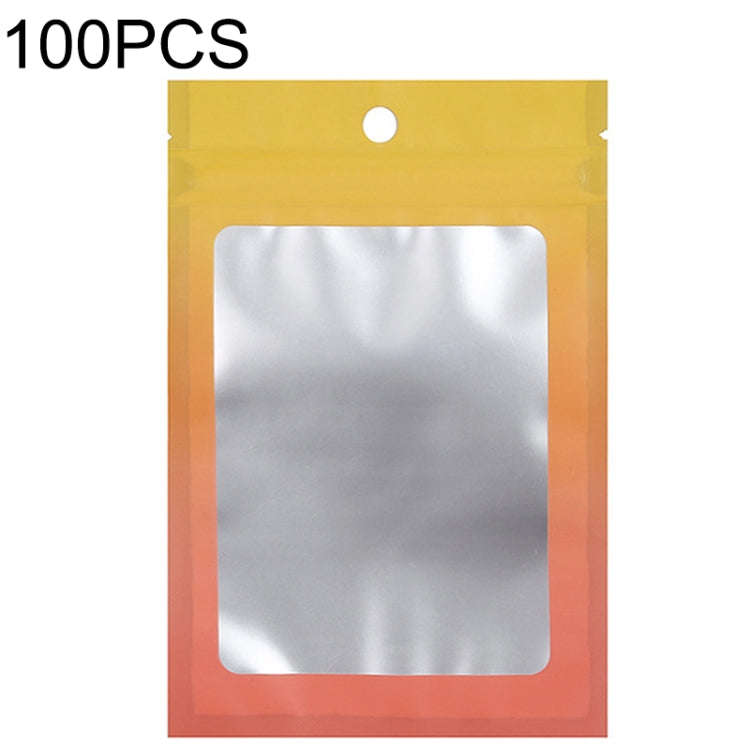 100PCS Aluminum Foil Ziplock Bag Jewelry Data Cable Sealed Packaging Bag, Size:, 7.5x10cm (Pink G...