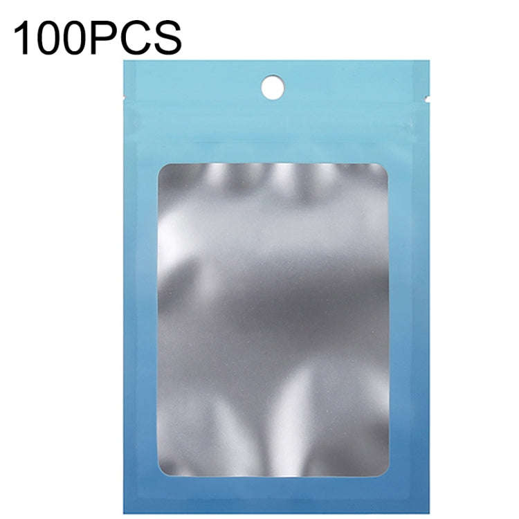 100PCS Aluminum Foil Ziplock Bag Jewelry Data Cable Sealed Packaging Bag, Size:, 7.5x10cm (Pink G...