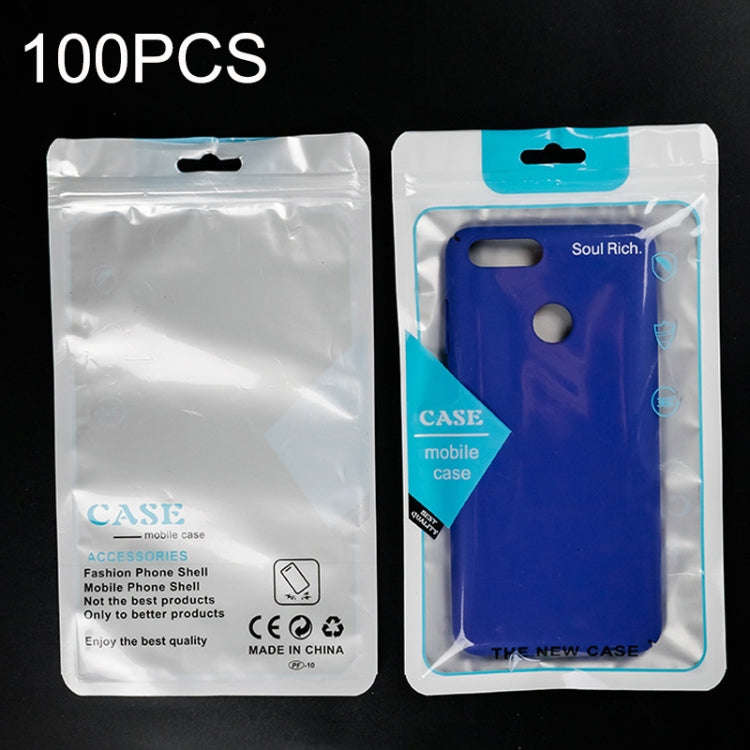 100PCS Phone Case Translucent Yin Yang Self-sealing Packaging Bag, 12x21cm(Blue), 12x21cm(Green),...