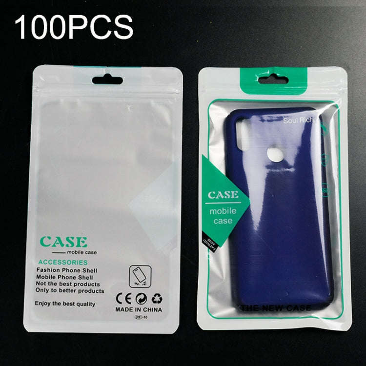 100PCS Phone Case Translucent Yin Yang Self-sealing Packaging Bag, 12x21cm(Blue), 12x21cm(Green),...