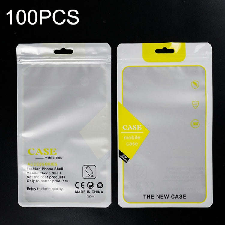 100PCS Phone Case Translucent Yin Yang Self-sealing Packaging Bag, 12x21cm(Blue), 12x21cm(Green),...