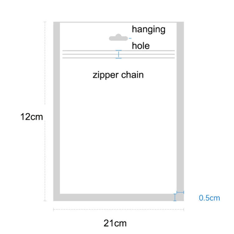 100PCS Phone Case Translucent Yin Yang Self-sealing Packaging Bag, 12x21cm(Blue), 12x21cm(Green),...