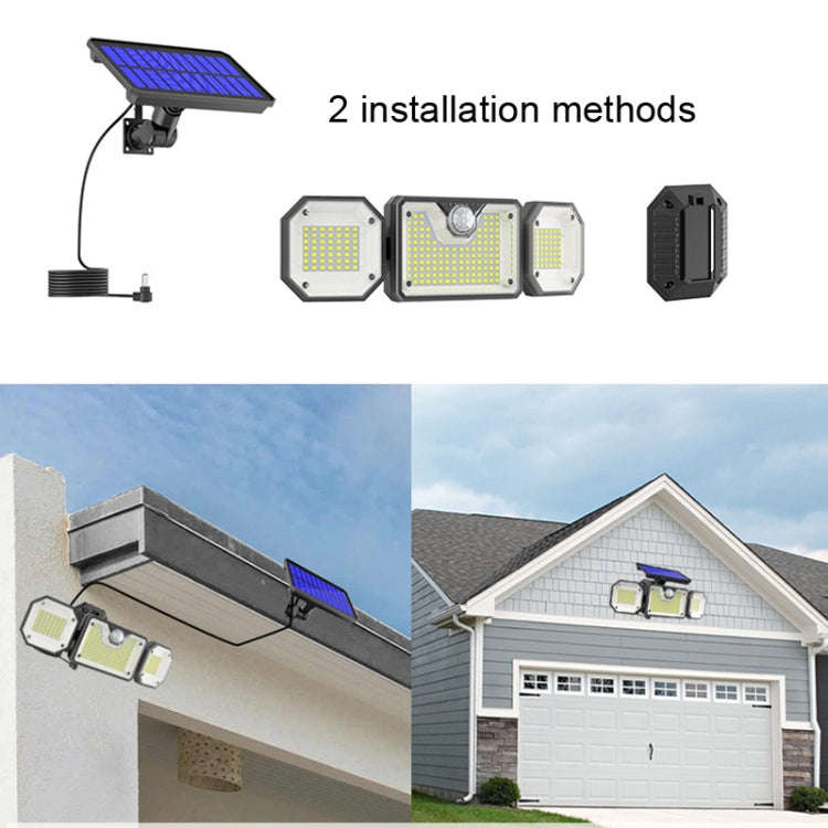 Solar Human Body Sensor Light LED Outdoor Waterproof Garden Light, Style:, Split 226LED