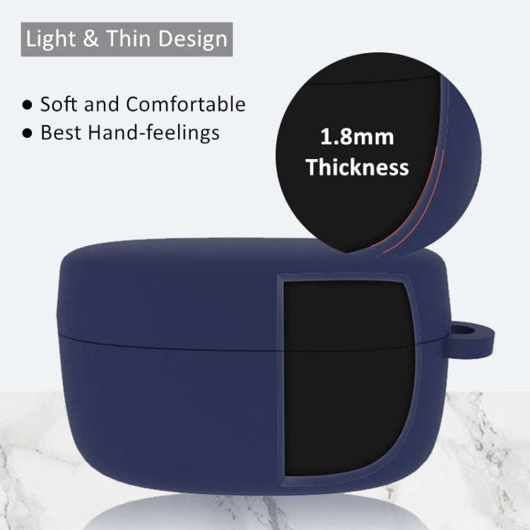 For Jabra Elite75T Sports Bluetooth Headphones Soft Silicone Case with hooks, Black, White, Pink,...