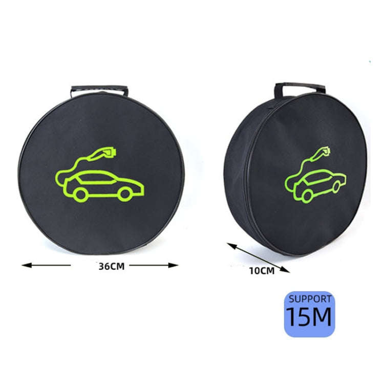 Car Charging Cable Storage Bag Carry Bag For Electric Vehicle Charger Plugs,Spec:, Round Without ...
