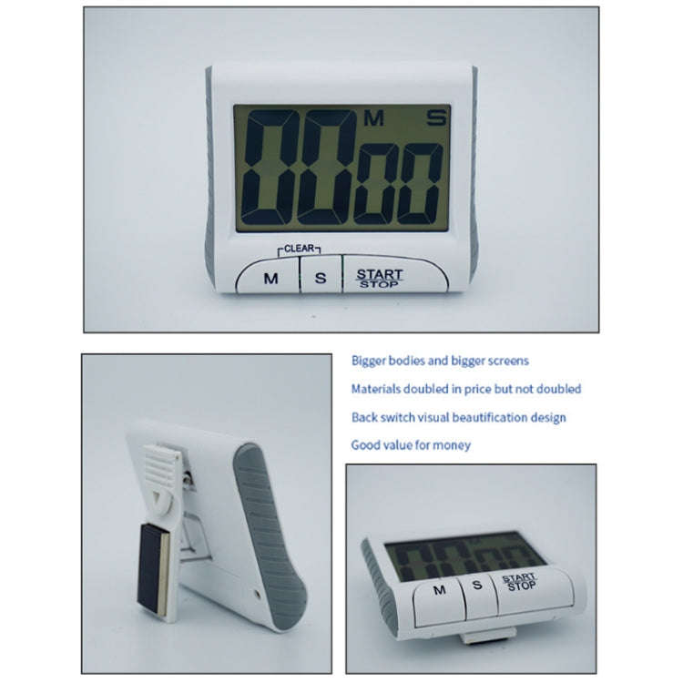 Kitchen Reminder Learning Positive Timer With Switch, Black, White