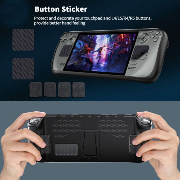 JYS For Steam Deck Handheld TPU Case + Touchpad Button Sticker, TPU Case + Touchpad Button Sticker