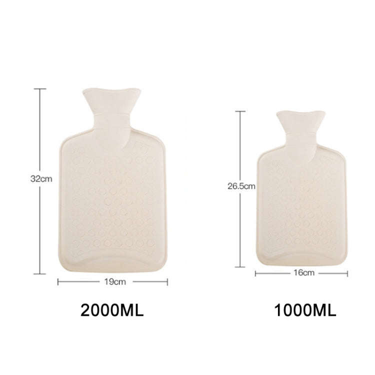 Detachable Washing Cloth Cover Rubber Hot Water Bag Can Be Intervened, Gray Clouds 1000ML
