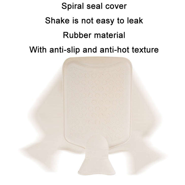 Detachable Washing Cloth Cover Rubber Hot Water Bag Can Be Intervened, Gray Clouds 1000ML