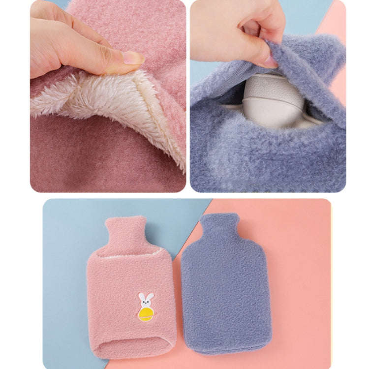 Detachable Washing Cloth Cover Rubber Hot Water Bag Can Be Intervened, Gray Clouds 1000ML