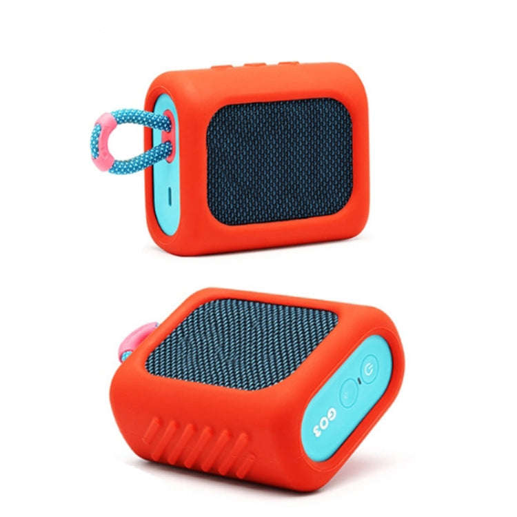 For JBL GO3 Dust-proof Silicone Case Anti-fall Speaker Case, Black, Red, Gray, Blue