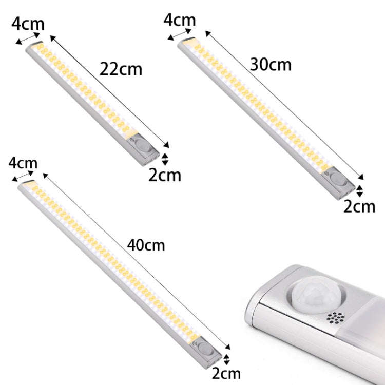 2.8W USB Charging Smart Human Body Sensing Wardrobe Lamp, Length:, 30 cm, 40 cm
