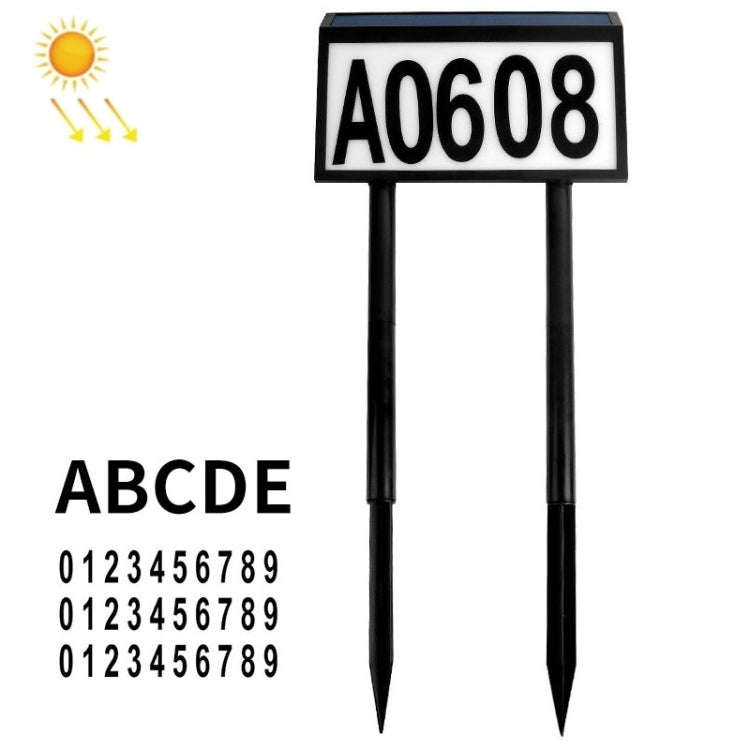 Solar LED Light Control Waterproof Plug Door Light, Style:, 5 Letters + 3 Sets Numbers, 26 Letter...