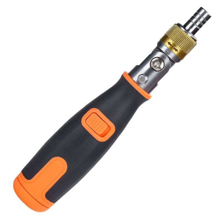 2050C Portable 10 In 1 Hidden Bits Multi-angle Ratchet Corner Screwdriver Set, 10 In 1 Orange, 10...