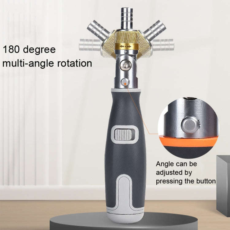 2050C Portable 10 In 1 Hidden Bits Multi-angle Ratchet Corner Screwdriver Set, 10 In 1 Orange, 10...