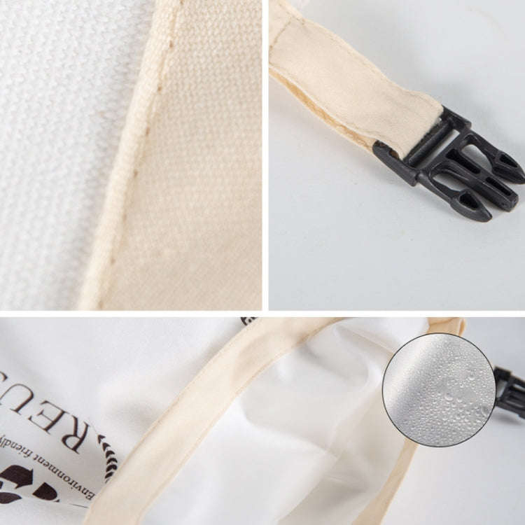 Cotton TPU Bread Bag With Clasp Reusable Storage Bag, Bread Bag White, Bread Bag Beige