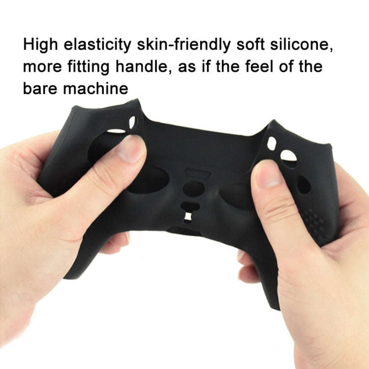 For PS5 Game Controller Joystick Cap Silicone Protective Cover Kit Dustproof Case, Black Polka Do...