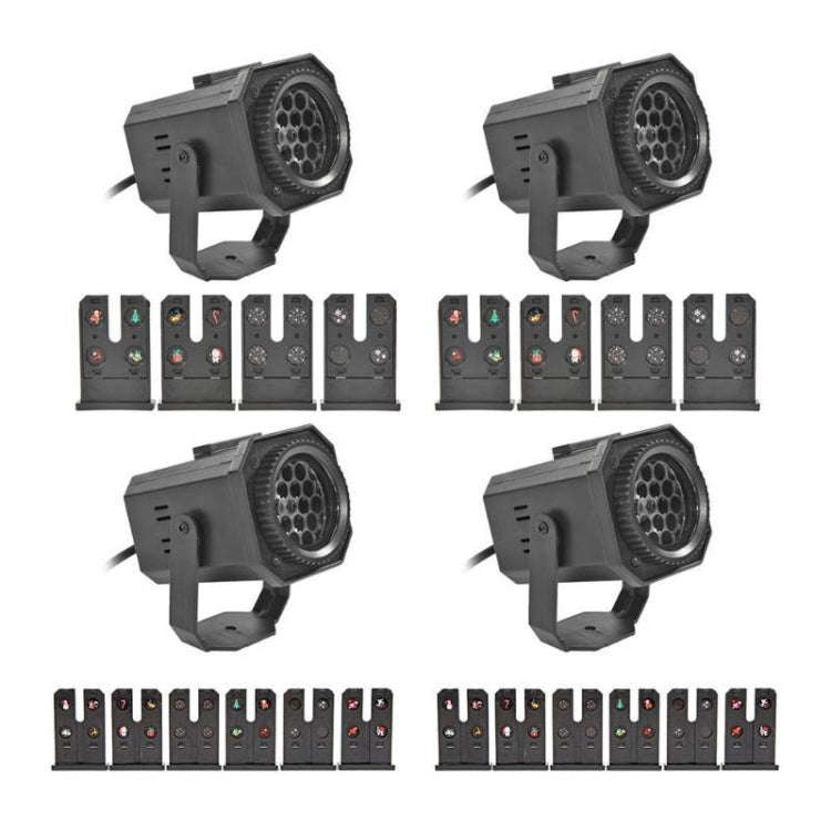 8W LED Christmas Colorful Rotating Laser Atmosphere Light Random Pattern Delivery, US Plug with 6...