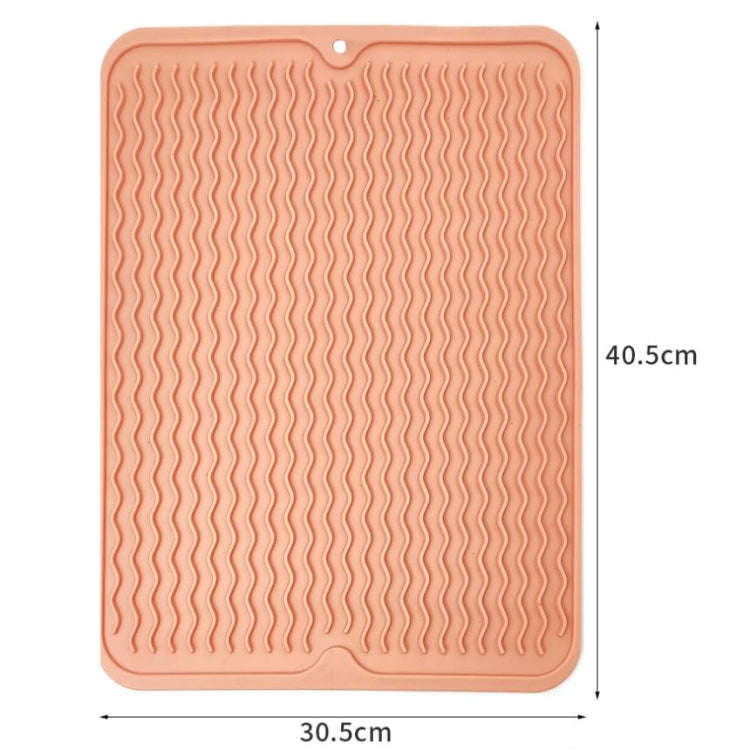 TPR Thickened Thermal Pad Wave Pattern Drain Anti-Slip Mat, Khaki Blue, Khaki Pink, Khaki Gray