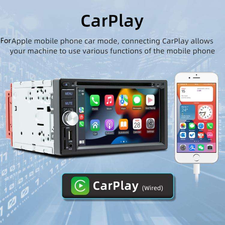 6.2 inch Bluetooth AUX Mobile Phone Interconnection USB Interface Car DVD