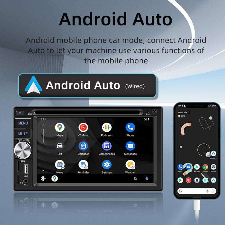 6.2 inch Bluetooth AUX Mobile Phone Interconnection USB Interface Car DVD
