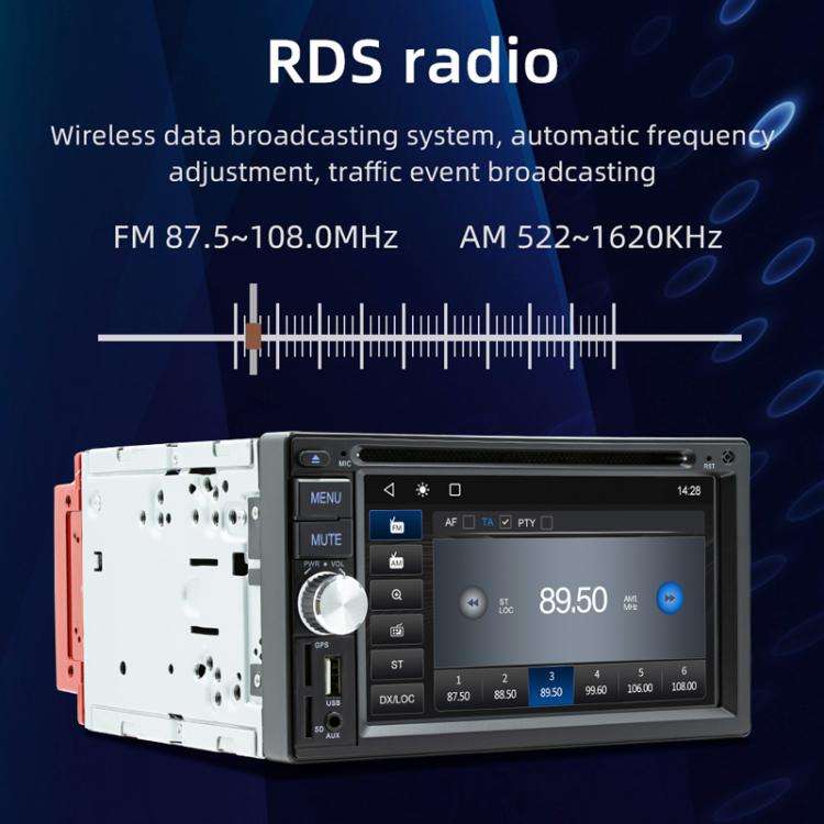 6.2 inch Bluetooth AUX Mobile Phone Interconnection USB Interface Car DVD